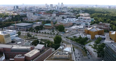Central Berlin, aerial view Vídeo Stock 96006631