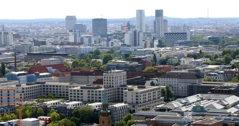 Central Berlin, aerial view Vídeo Stock 96007124