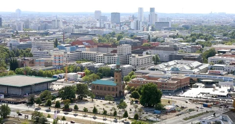 Central Berlin, aerial view Stockbeeldmateriaal 96007215