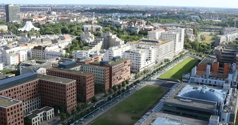 Central Berlin, aerial view Stockbeeldmateriaal 96007404