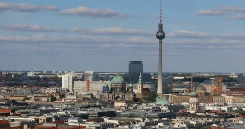 Central Berlin, aerial view Stock Footage 96009348