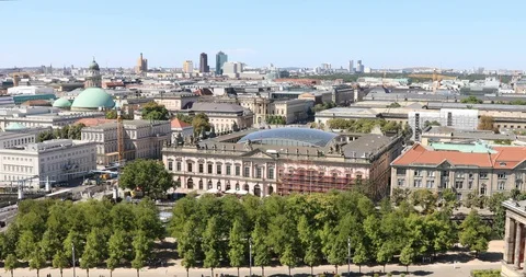 Central Berlin, aerial view Vídeo Stock 96223412