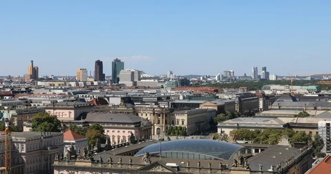 Central Berlin, aerial view Stockbeeldmateriaal 96223492
