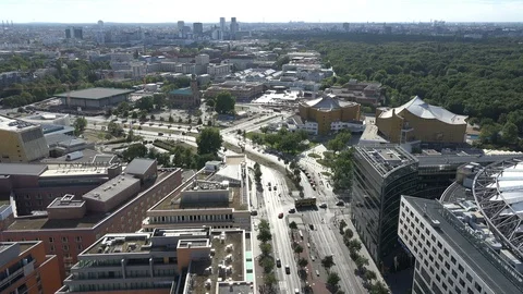 Central Berlin, aerial view Vídeo Stock 99975901