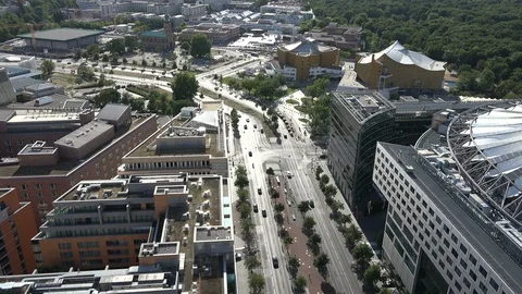 Central Berlin, aerial view Stock Footage 99976083