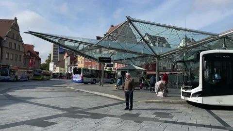 Central bus station Stock Footage 221654337