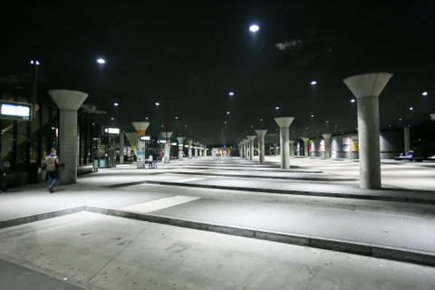 Central bus station in Munich Stock Photos