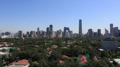 Central Business District (CBD) in Beijing. Stock Footage 203138706