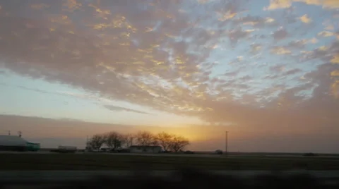 Central California Sunset Stock Footage 34424621