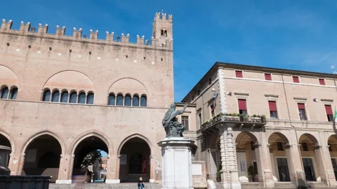 Central Cavour square during a nice sunny day. 4K hyper lapse Stock-Footage 117239647