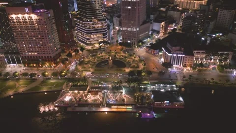 The central city square of the city Video stock 296594145