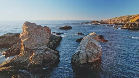 Central Coast California Waves  Stock Footage 205576933