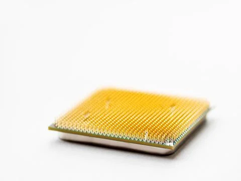Central Computer Processor. CPU on white background. Technological detail of  写真素材