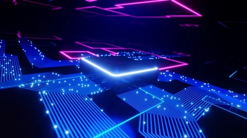 Central Computer Processors CPU concept. Motherboard digital chip. Technology Stock Footage 243108235