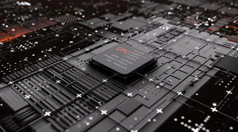 Central Computer Processors CPU concept. 3d rendering イラスト素材