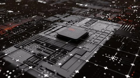 Central Computer Processors CPU concept. 3d rendering イラスト素材