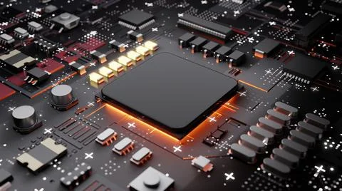 Central Computer Processors CPU concept 스톡 일러스트