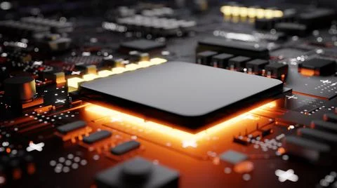 Central Computer Processors CPU concept 스톡 일러스트