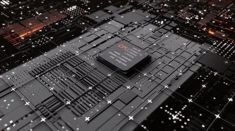 Central Computer Processors CPU concept. 3d rendering 스톡 일러스트