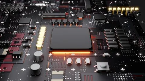 Central Computer Processors CPU concept 库存插图