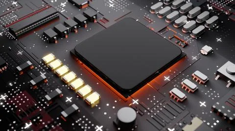 Central Computer Processors CPU concept イラスト素材