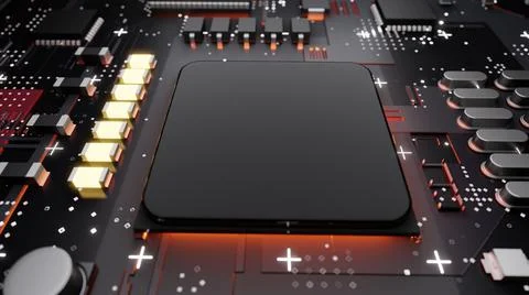Central Computer Processors CPU concept 스톡 일러스트