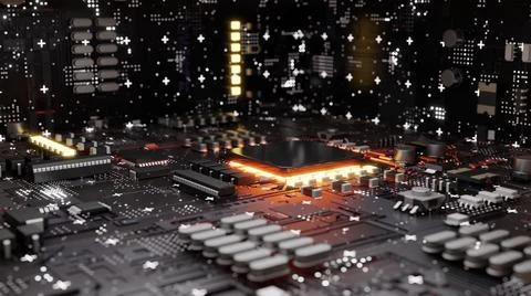 Central Computer Processors CPU concept 스톡 일러스트