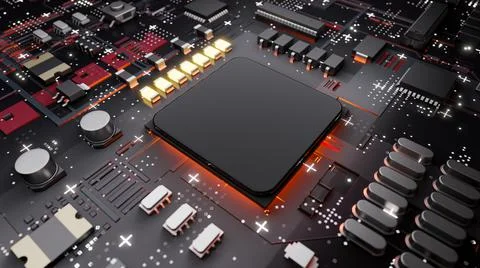 Central Computer Processors CPU concept 스톡 일러스트