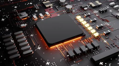 Central Computer Processors CPU concept 스톡 일러스트