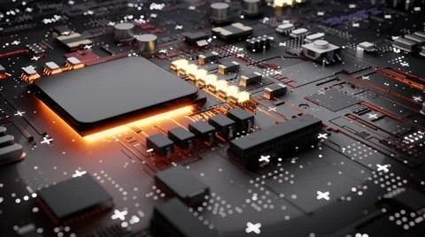 Central Computer Processors CPU concept Illustrazione stock