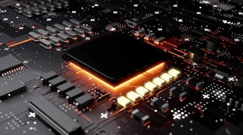 Central Computer Processors CPU concept 스톡 일러스트