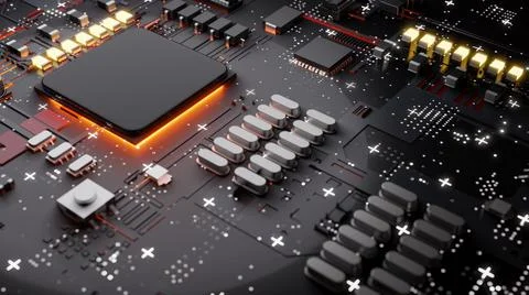 Central Computer Processors CPU concept 스톡 일러스트