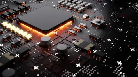 Central Computer Processors CPU concept 스톡 일러스트