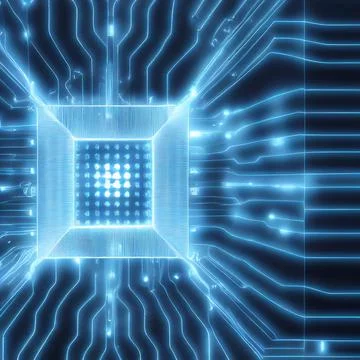 Central computer processors CPU concept. Stockillustratie