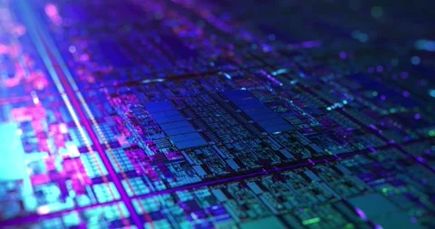 Central Computer Processors CPU Die Shot. Stock Footage 149107045