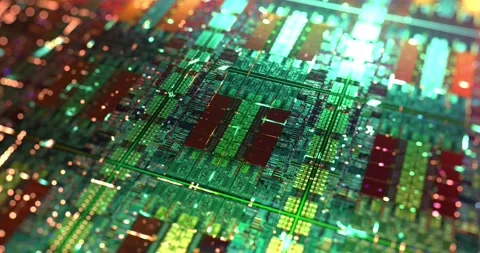 Central Computer Processors CPU Die Shot. Vídeos de archivo 149110193