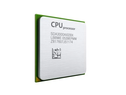 Central Computer Processors CPU High resolution 3d render no shadow 스톡 일러스트