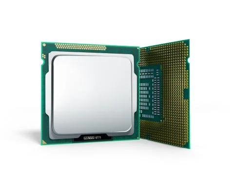 Central Computer Processors CPU High resolution 3d illustration Illustrazione stock