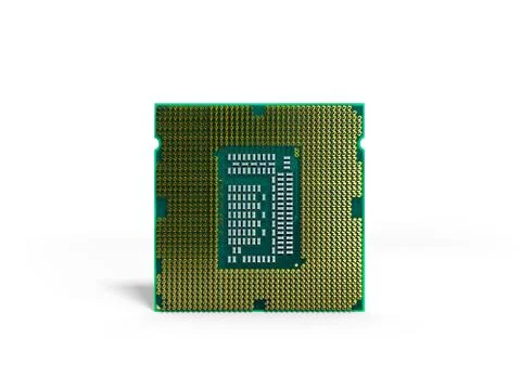 Central Computer Processors CPU High resolution 3d render Stock Illustration