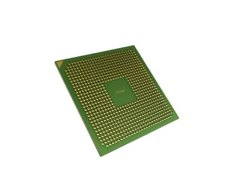 Central Computer Processors CPU High resolution 3d render no shadow イラスト素材