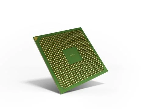 Central Computer Processors CPU High resolution 3d render 스톡 일러스트