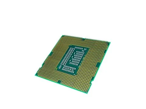 Central Computer Processors CPU High resolution 3d render on white no shadow Stock Illustration
