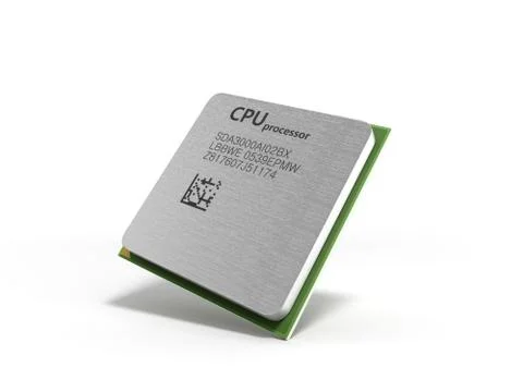 Central Computer Processors CPU High resolution 3d render Stock Illustration