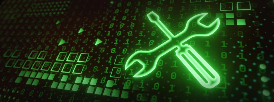 Central Computer Processors CPU Settings concept - 3d rendering Stock Illustration