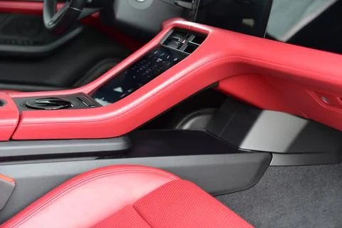 Central console in the car with storage space Stock Photos