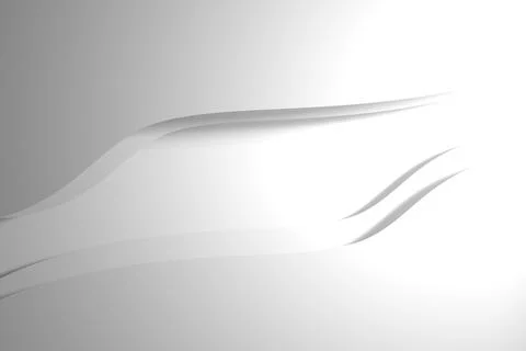 Central curved wave is flowing in flat abstract design with layered Illustrazione stock
