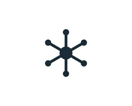 Central Database Icon Vector Logo Template Illustration Design Stock Illustration