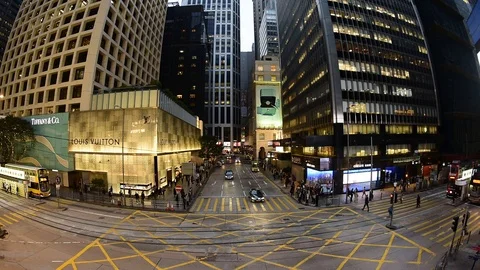 Central District 2020, Hong Kong, China. Stock Footage 123335853