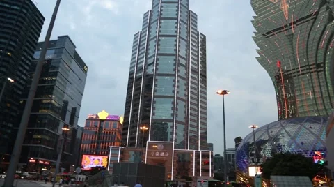 Central district of modern Macao Video stock 49927155