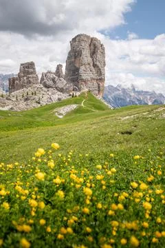 Central Dolomites. Monuments of nature. Five Towers Stock-Fotos